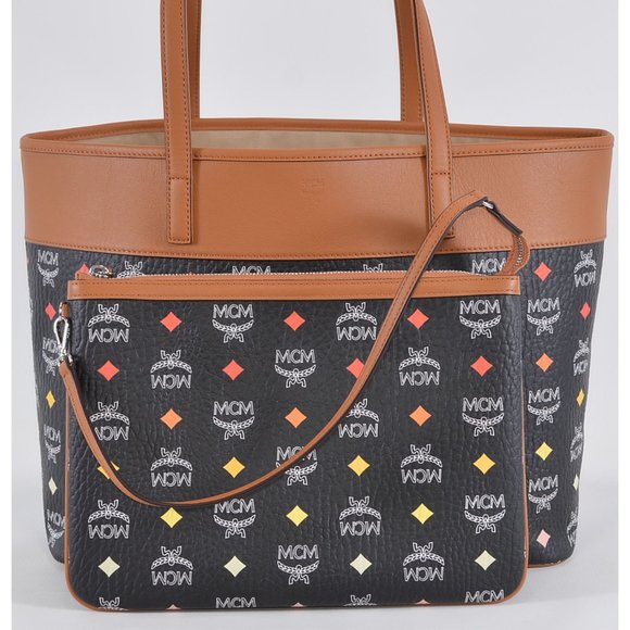 New MCM $760 LIZ Rainbow Spectrum Visetos Purse Tote Shopper W/Zip Pouch - Picture 5 of 11